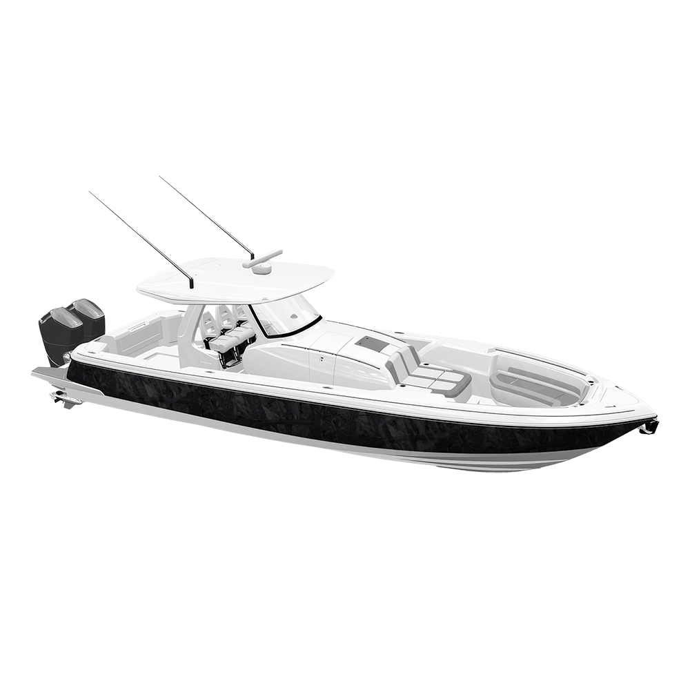 Just Hunt Deceptive Camo Darkened Yacht Wraps