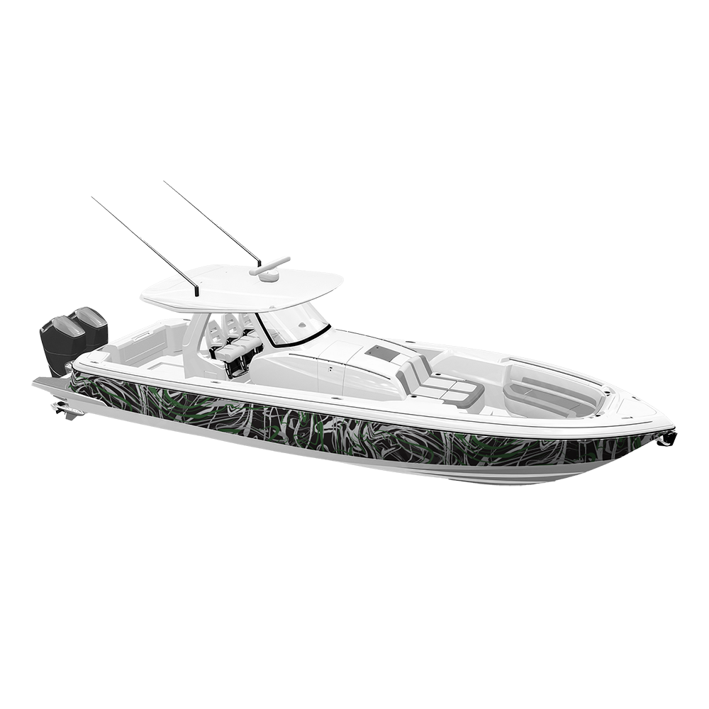 Liquid Smoke Green Tiger Yacht Wraps