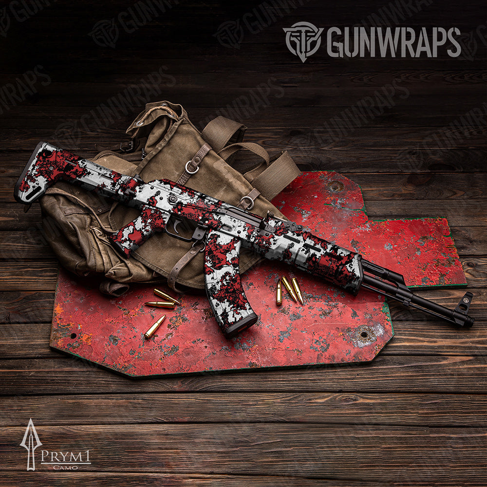 Prym1 Boulder Black Red White AK-47 Gun Skin Vinyl Wraps
