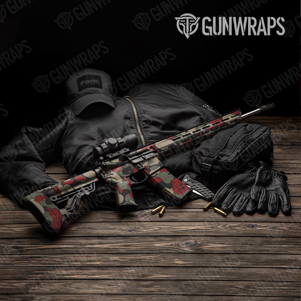Bape Militant Red AR-15 Gun Skin Vinyl Wraps