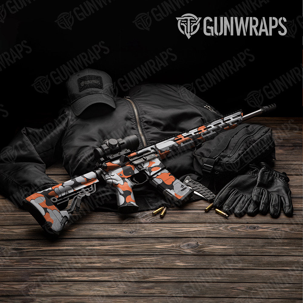 Bape Orange Tiger AR-15 Gun Skin Vinyl Wraps