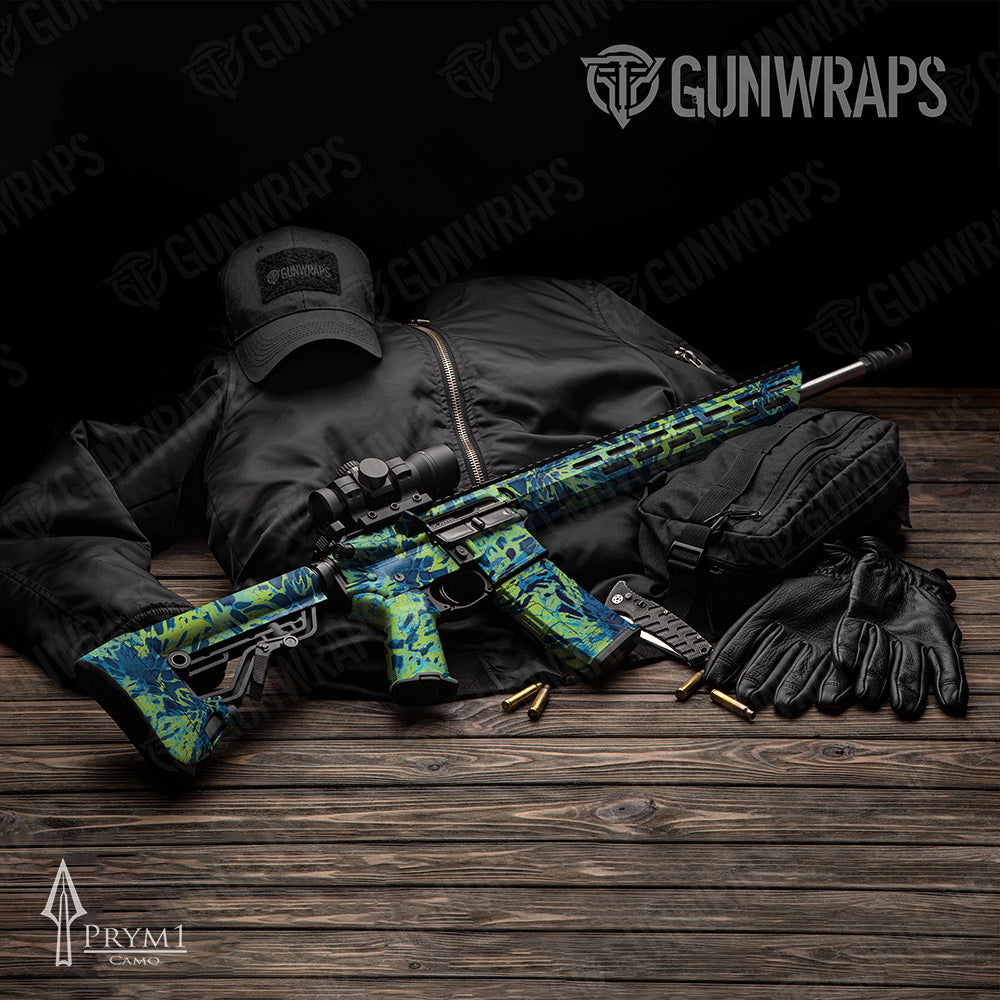 Prym1 Camo Blue Tang AR-15 Gun Skin Vinyl Wraps