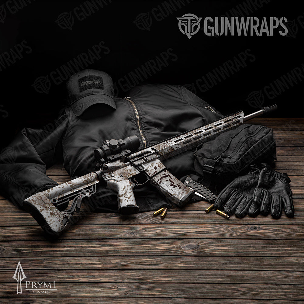 Prym1 Camo White Out AR-15 Gun Skin Vinyl Wraps