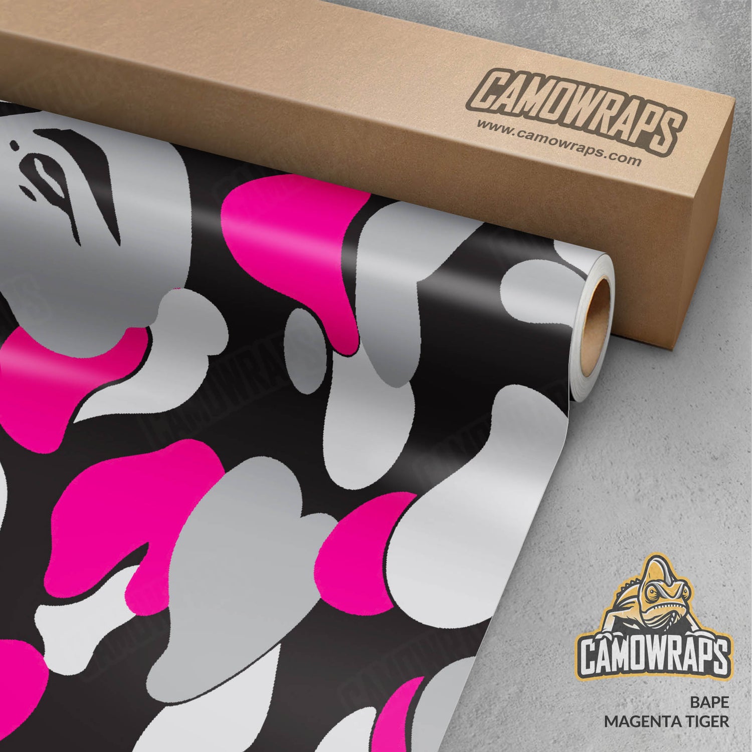 Bape Magenta Tiger Gun Skin Vinyl Wrap