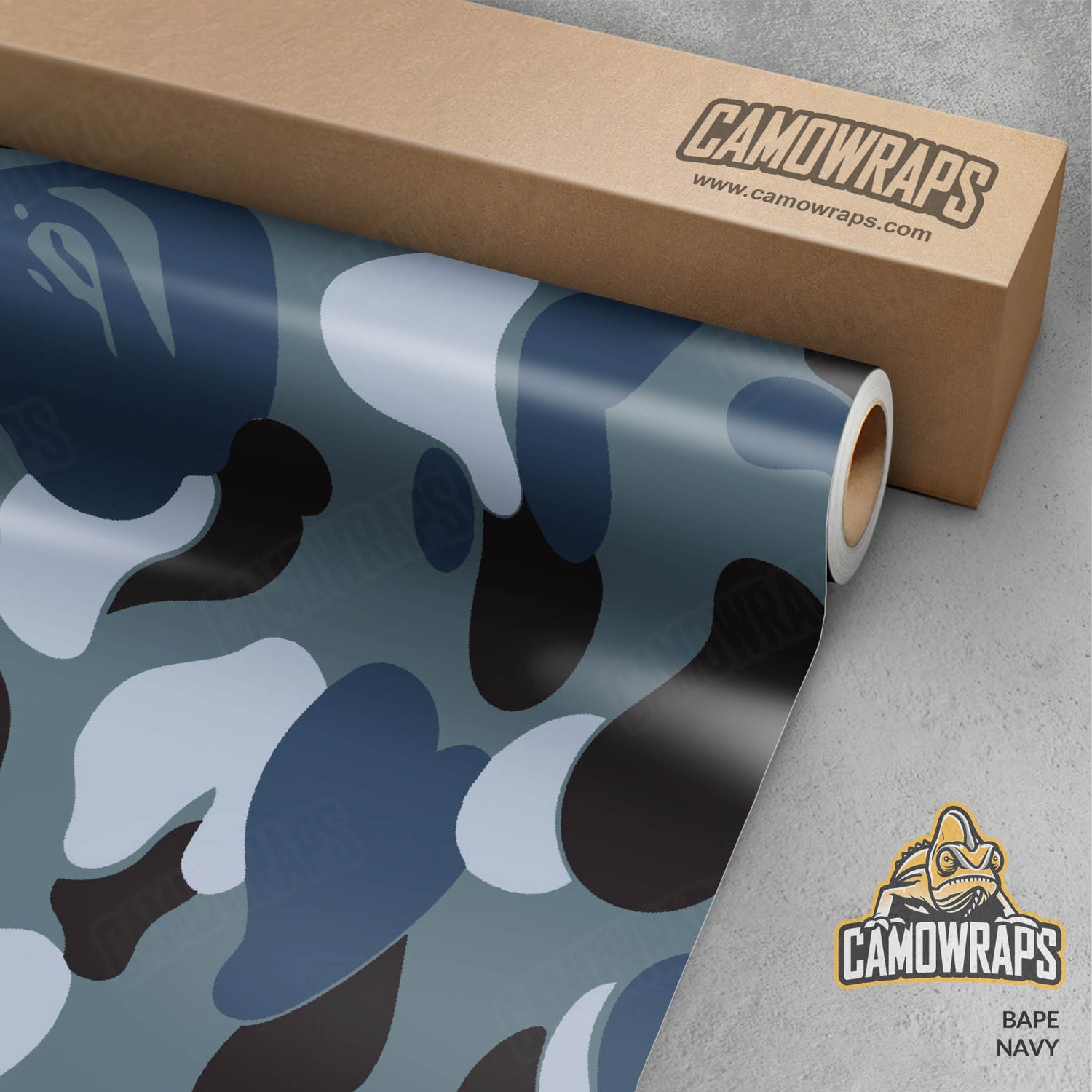 Bape Navy Gun Skin Vinyl Wrap