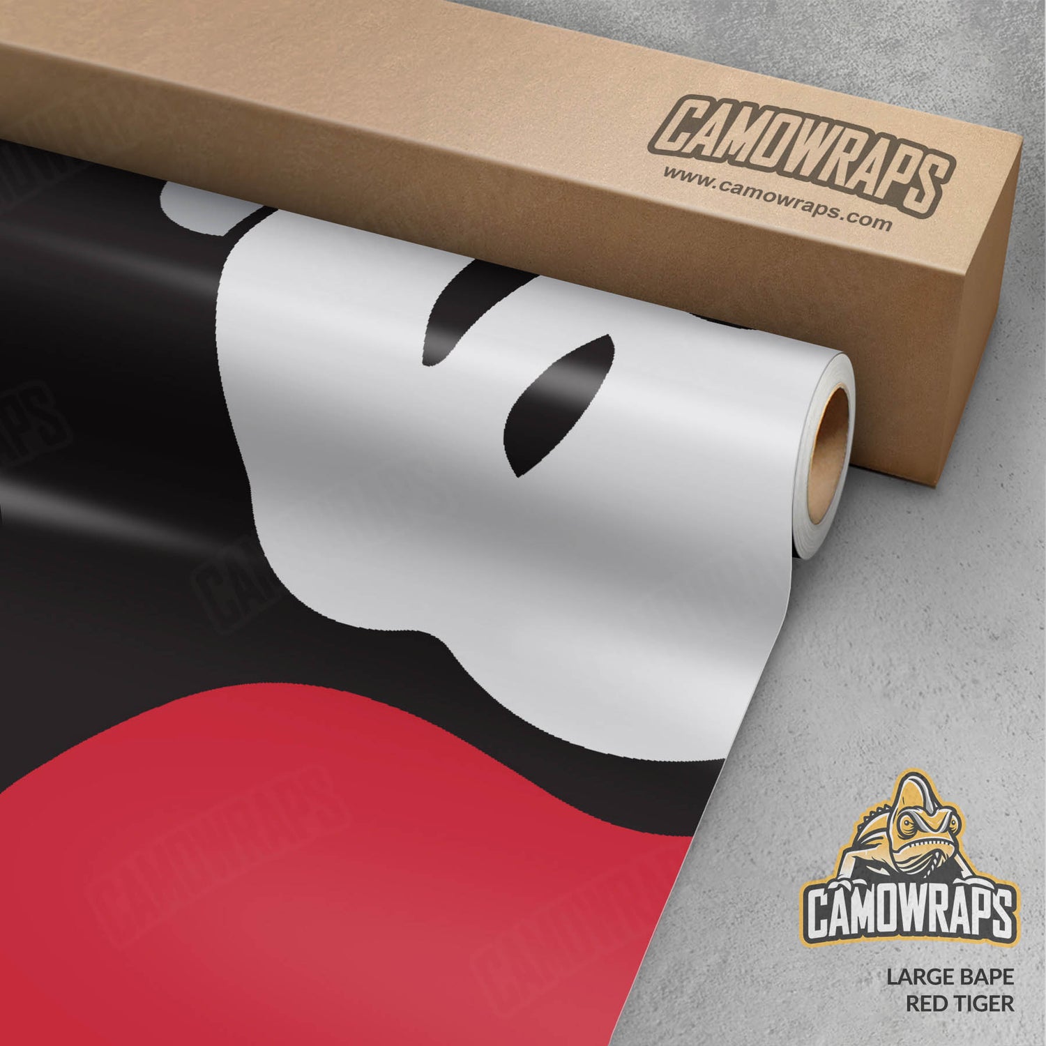 Bape Red Tiger Gun Skin Vinyl Wrap