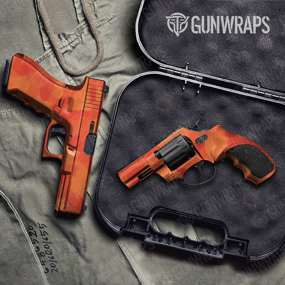 Bape Elite Orange Handgun Gun Skin Vinyl Wraps