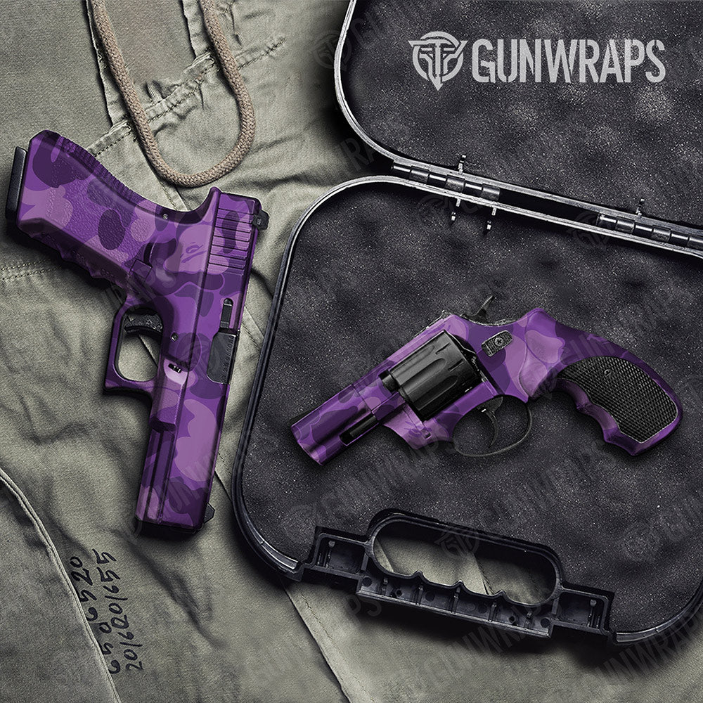 Bape Elite Purple Handgun Gun Skin Vinyl Wraps