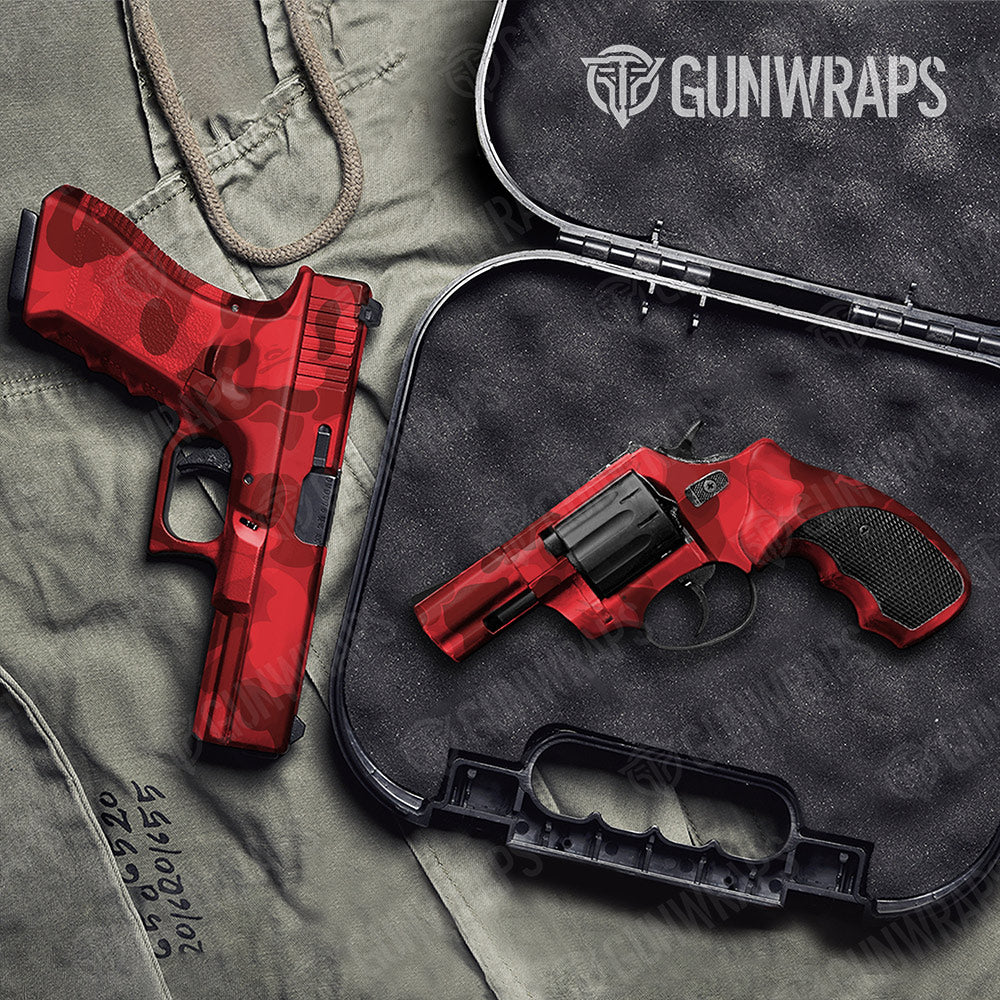 Bape Elite Red Handgun Gun Skin Vinyl Wraps