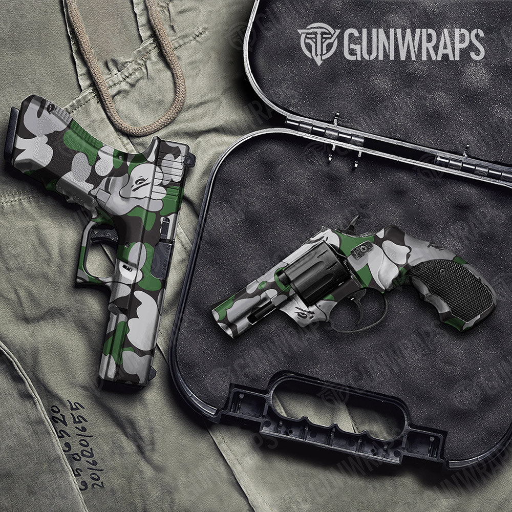 Bape Green Tiger Handgun Gun Skin Vinyl Wraps
