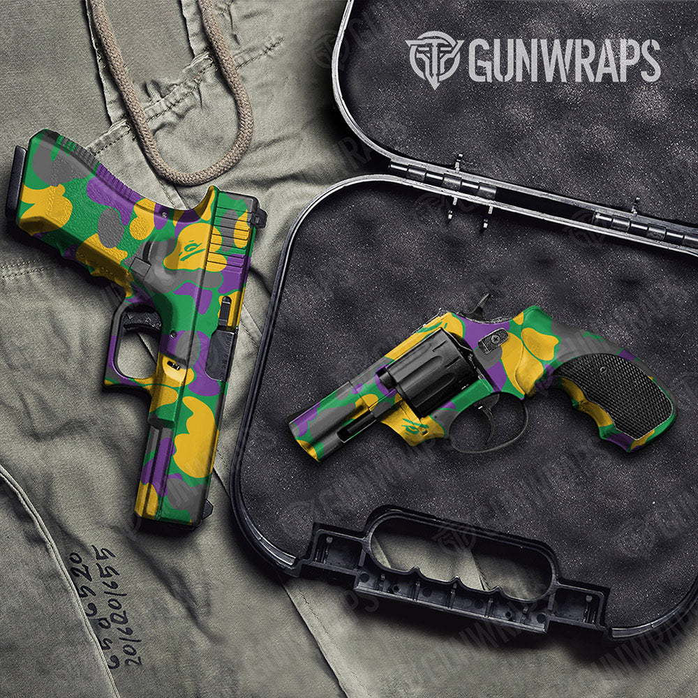 Bape Mardi Gras Handgun Gun Skin Vinyl Wraps