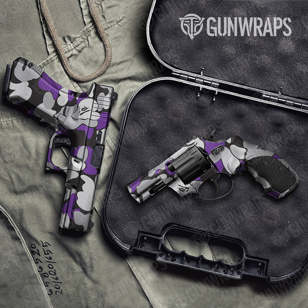 Bape Purple Tiger Handgun Gun Skin Vinyl Wraps