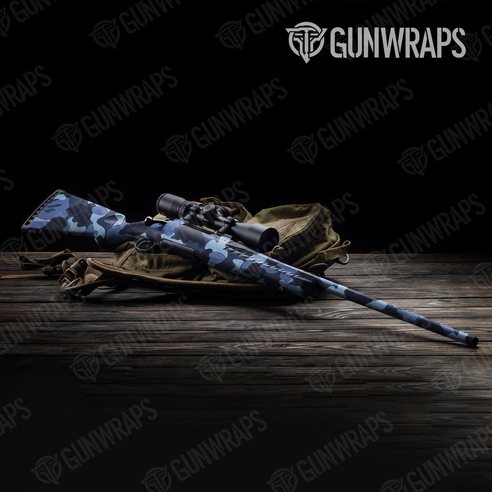 Bape Blue Urban Night Rifle Gun Skin Vinyl Wraps