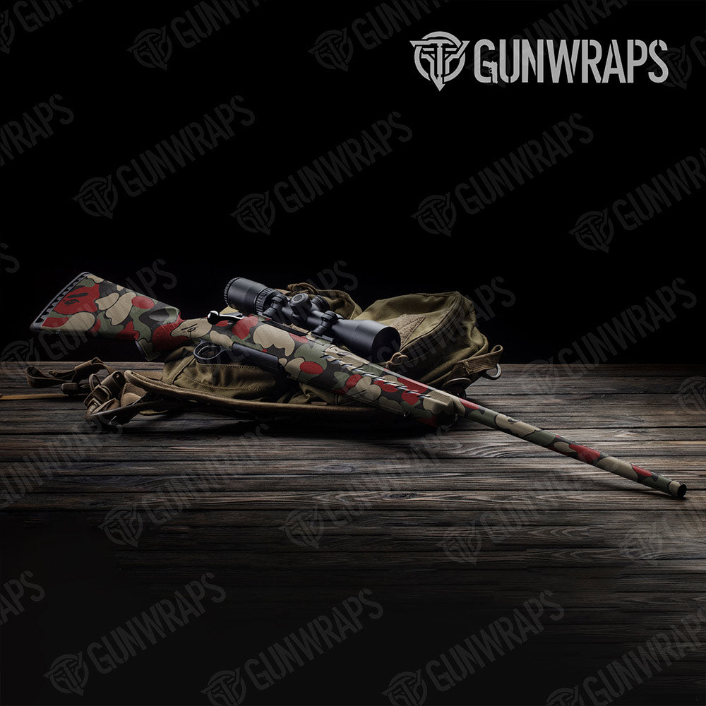 Bape Militant Red Rifle Gun Skin Vinyl Wraps