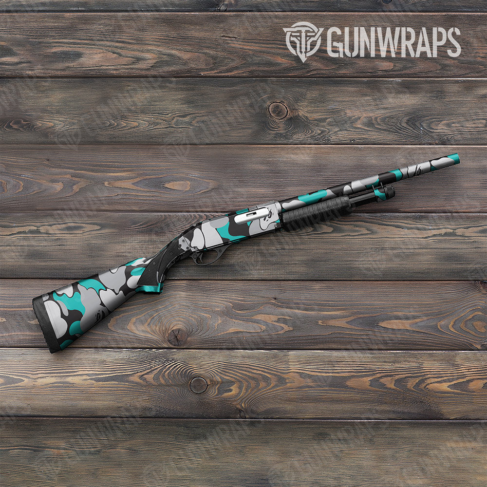 Bape Tiffany Blue Tiger Shotgun Gun Skin Vinyl Wraps