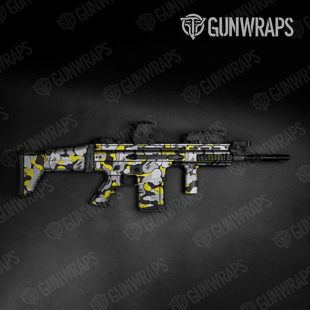 Bape Yellow Tiger Tactical Gun Skin Vinyl Wraps