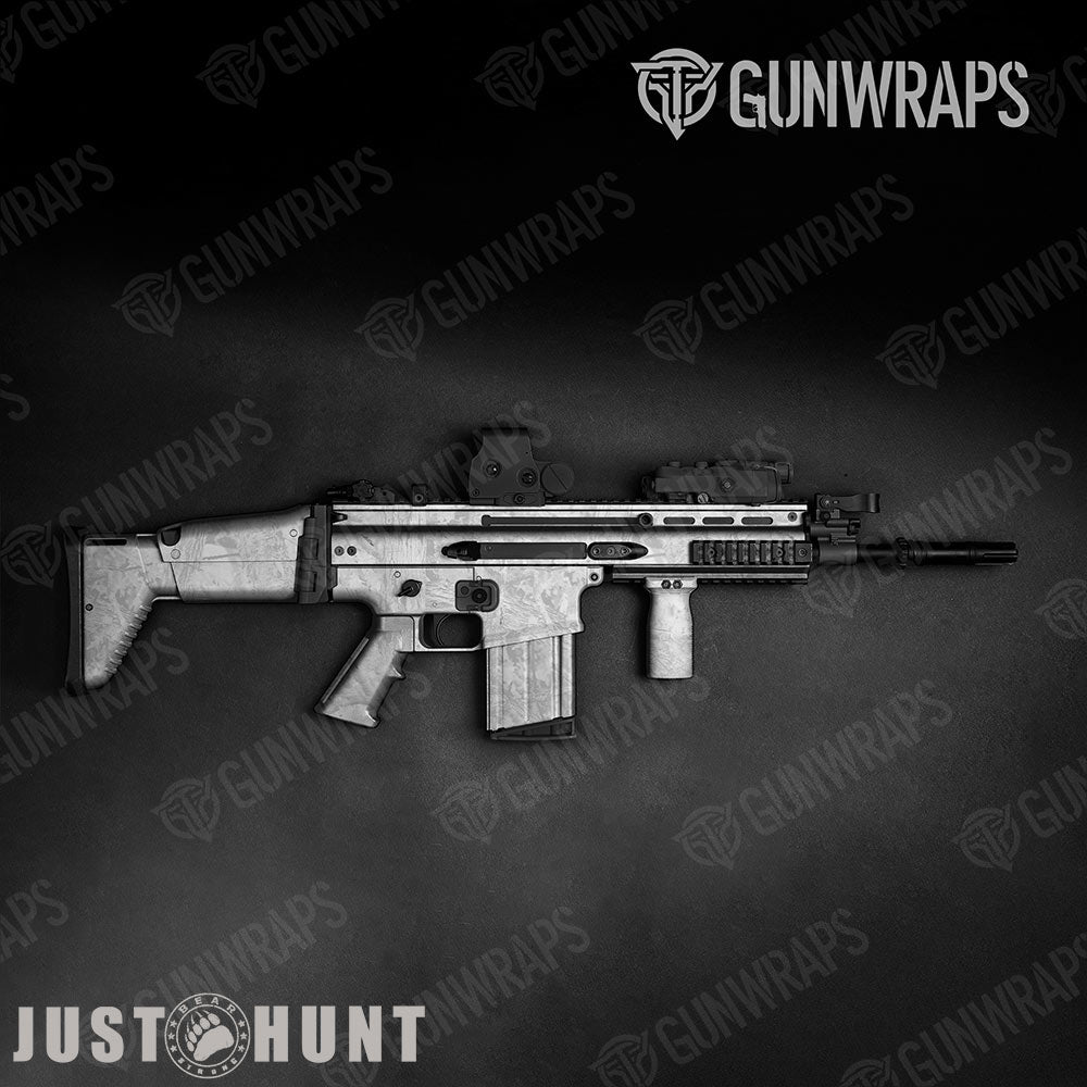 Just Hunt Deceptive Camo Whitened Tactical Gun Skin Vinyl Wraps