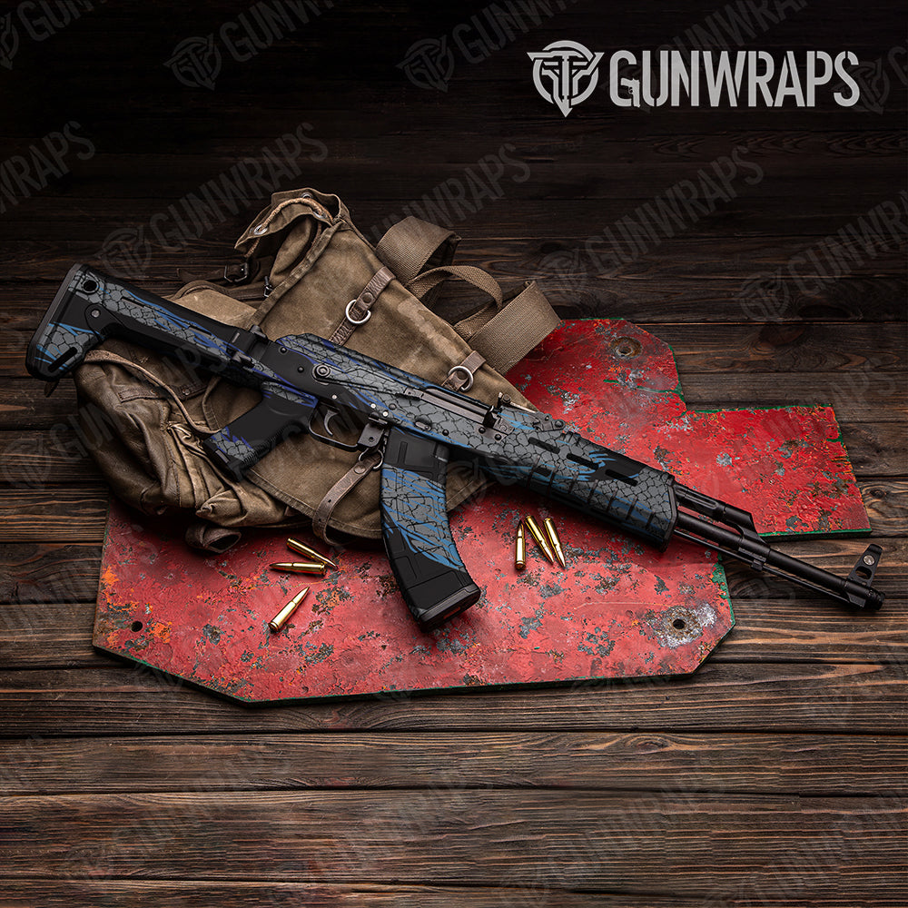 Dragonbreath Blue AK-47 Gun Skin Vinyl Wraps