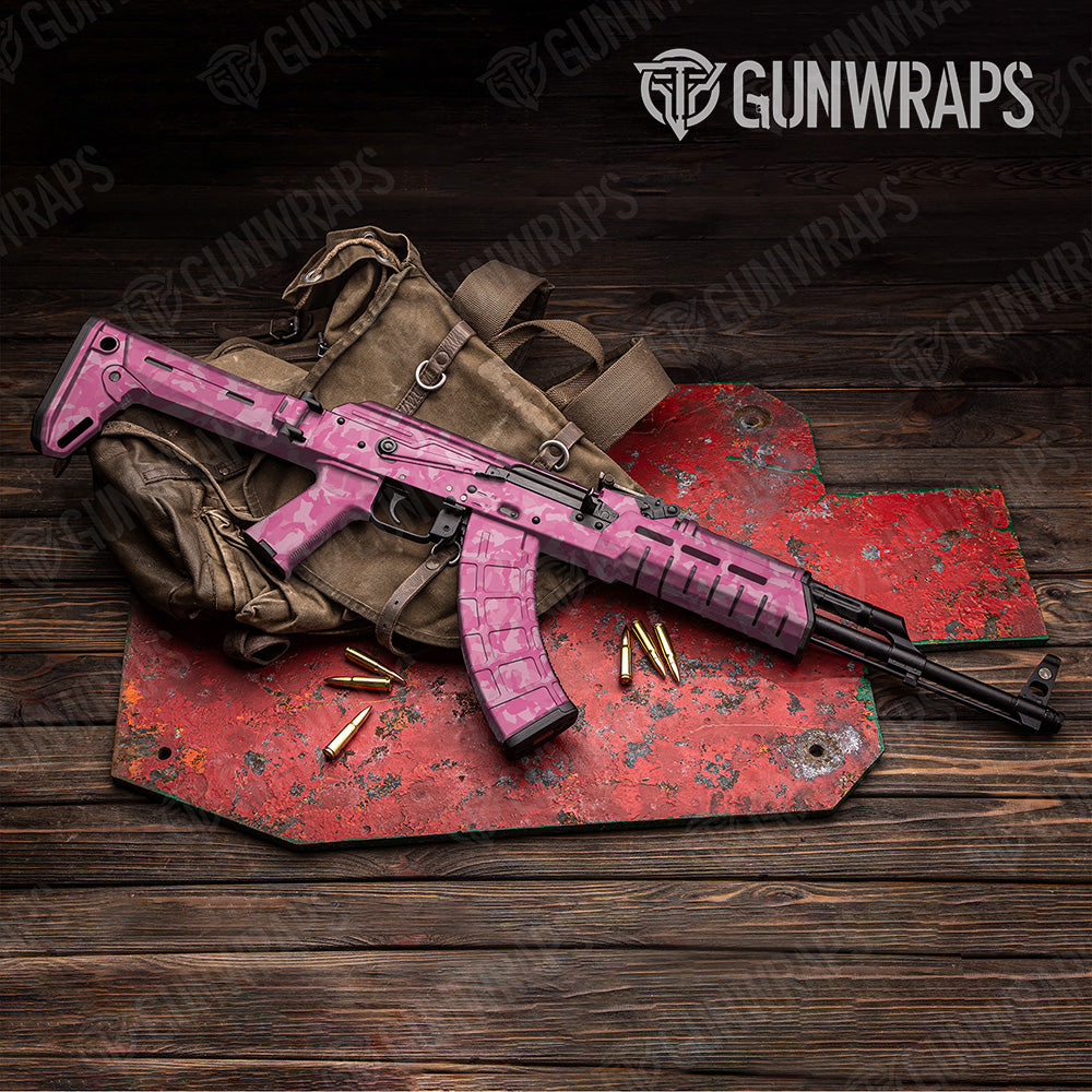 AK 47 Erratic Elite Pink Camo Gun Skin Vinyl Wrap