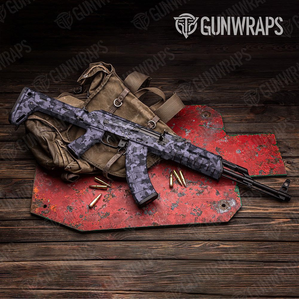 AK 47 Cumulus Lilac Camo Gun Skin Vinyl Wrap