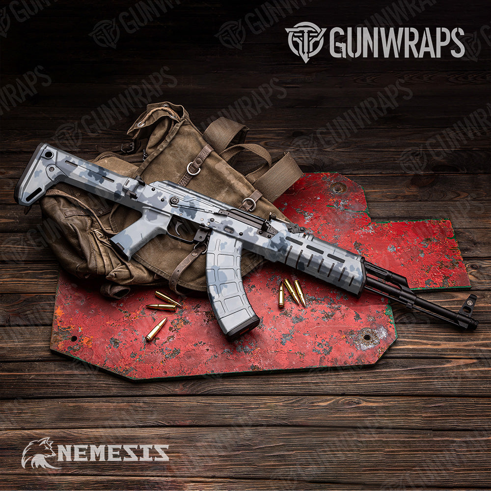 AK 47 Large Nemesis Snow Tundra Camo Wrap