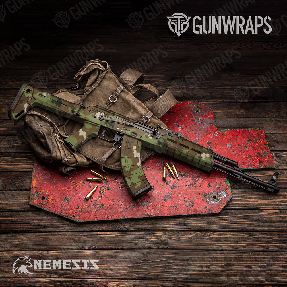AK 47 Large Nemesis Woodlands Wolf Camo Wrap