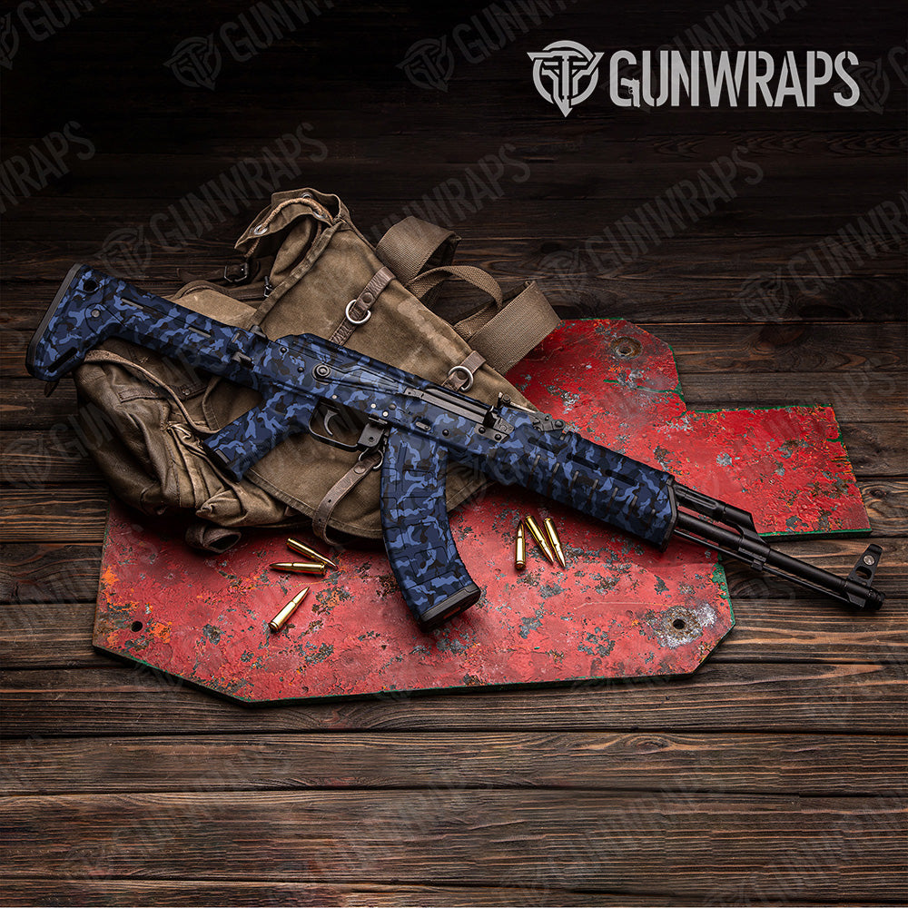 AK-47 Ragged Blue Midnight Camo Gun Skin Vinyl Wrap