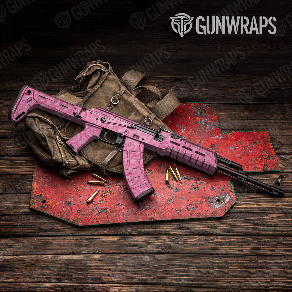AK-47 Ragged Elite Pink Camo Gun Skin Vinyl Wrap