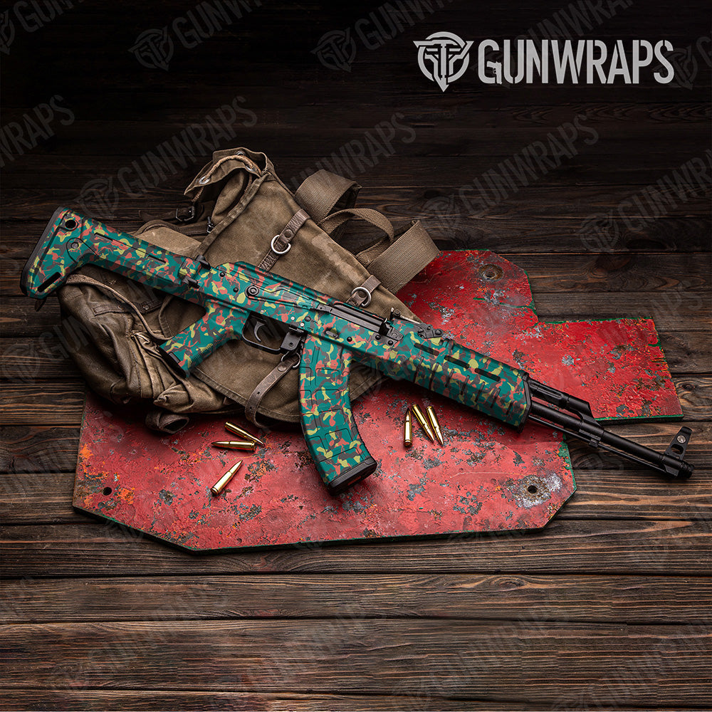 AK-47 Ragged Fiesta Camo Gun Skin Vinyl Wrap