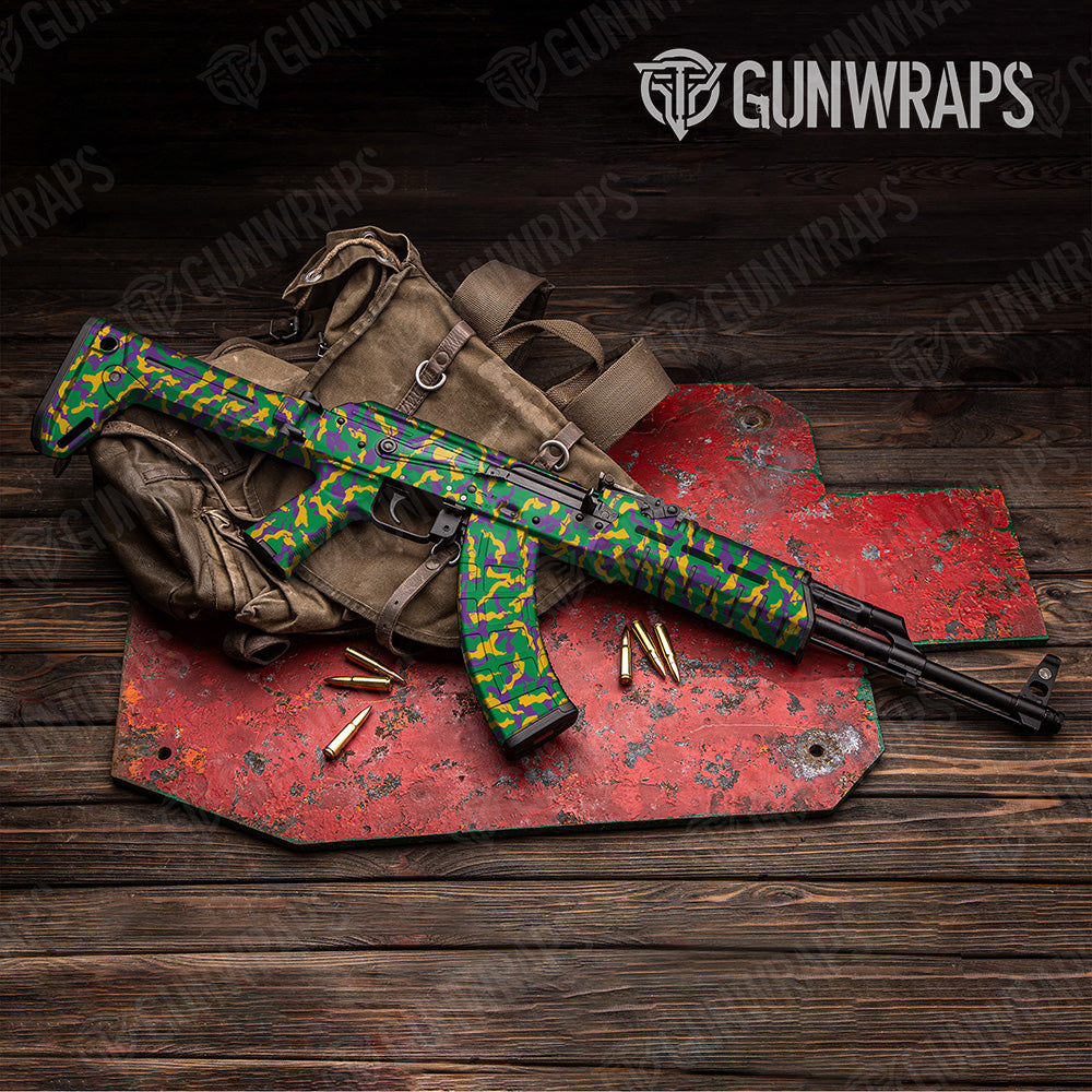 AK-47 Ragged Mardi Gras Camo Gun Skin Vinyl Wrap