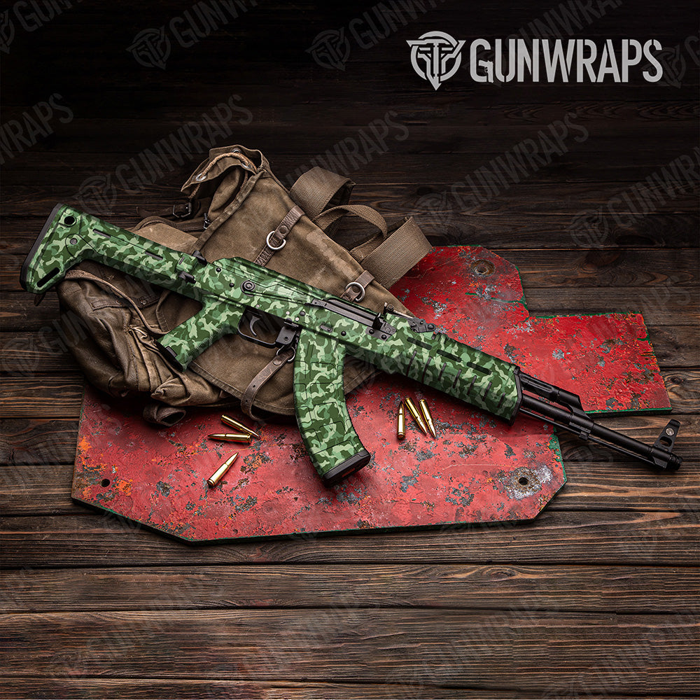 AK-47 Ragged Pistachio Camo Gun Skin Vinyl Wrap