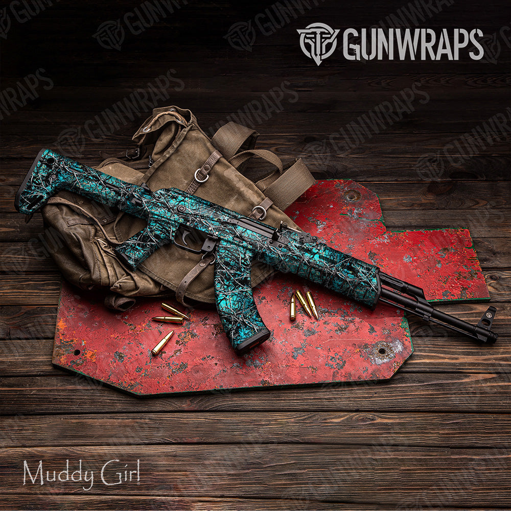 AK 47 Muddy Girl Serenity Camo Gun Skin Vinyl Wrap