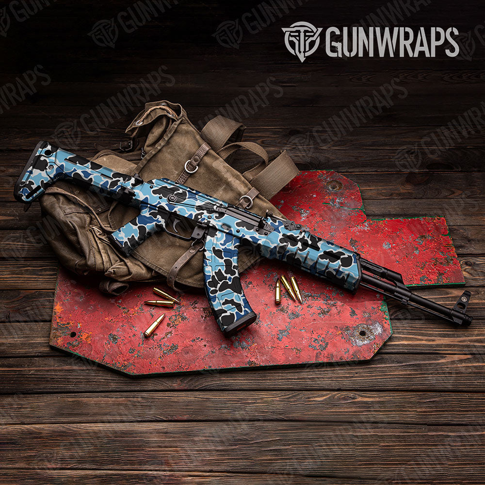 Old School Duck Baby Blue AK-47 Gun Skin Vinyl Wraps