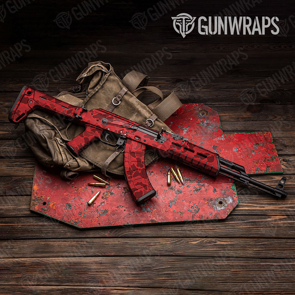 Old School Duck Elite Red AK-47 Gun Skin Vinyl Wraps