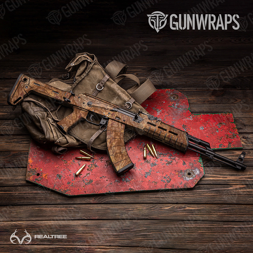 AK-47 Realtree Aspect Burnt Orange Camo Gun Skin Vinyl Wrap