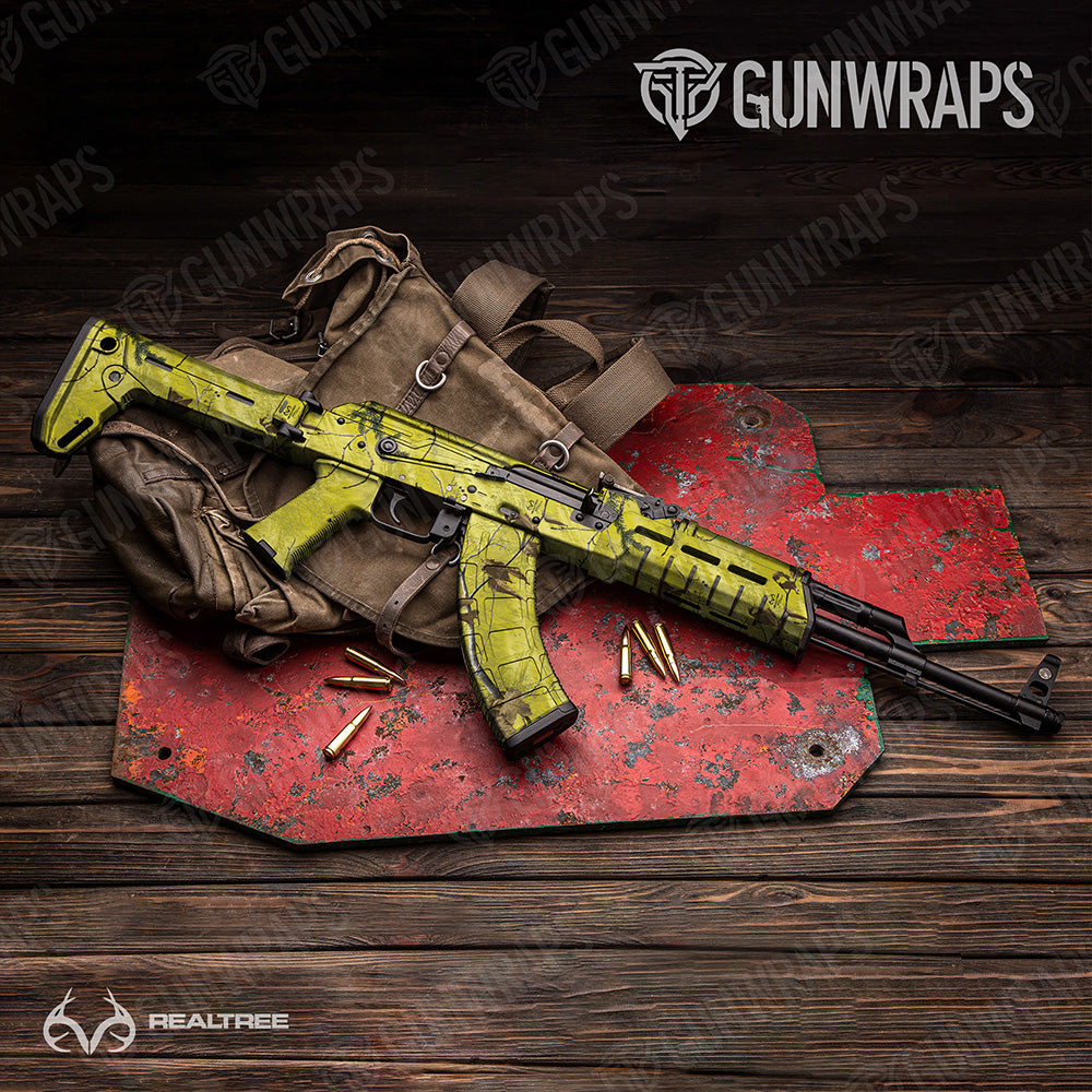 AK-47 Realtree XTRA Colors Yellow Camo Gun Skin Vinyl Wrap