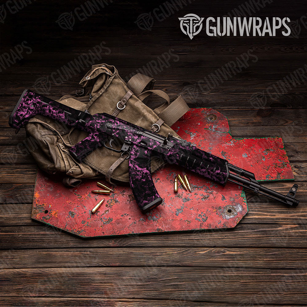 Skull Pink AK-47 Gun Skin Vinyl Wraps