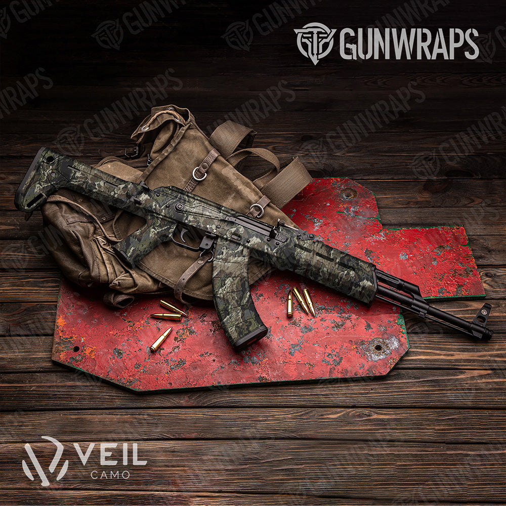 AK 47 Veil Rumba Cumbred Camo Gun Skin Vinyl Wrap