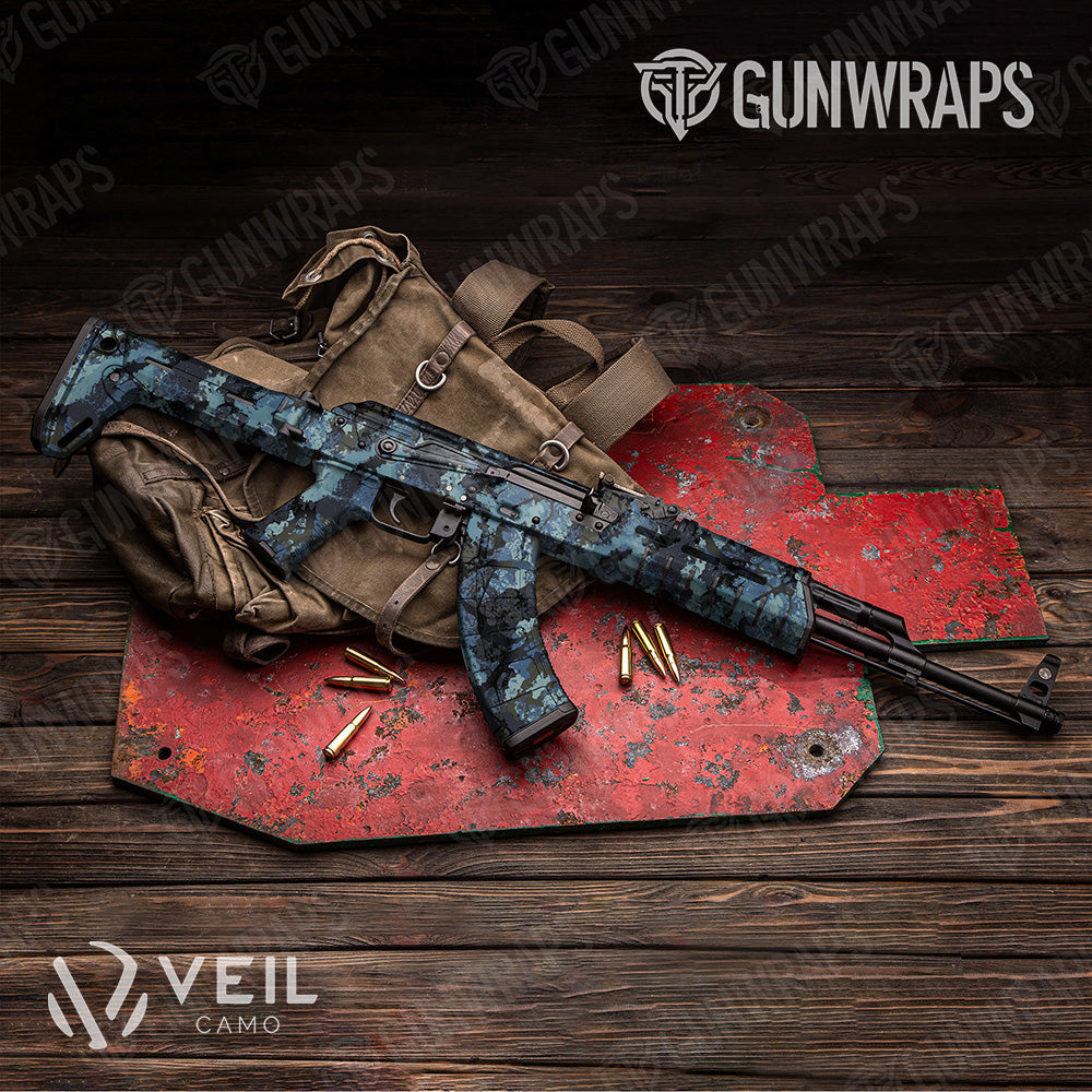 AK 47 Veil Stoke Poseidon Camo Gun Skin Vinyl Wrap