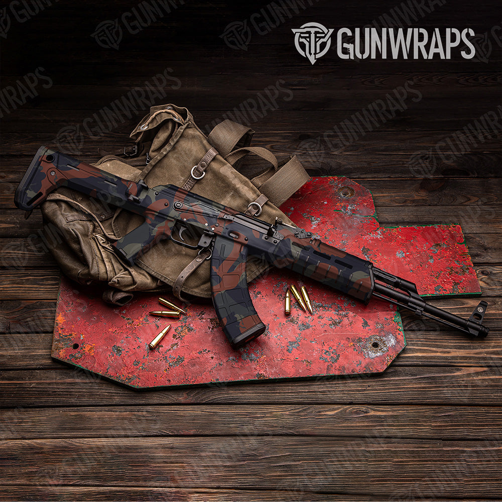 AK-47 Ragged XL Blue Copper Camo Gun Skin Vinyl Wrap