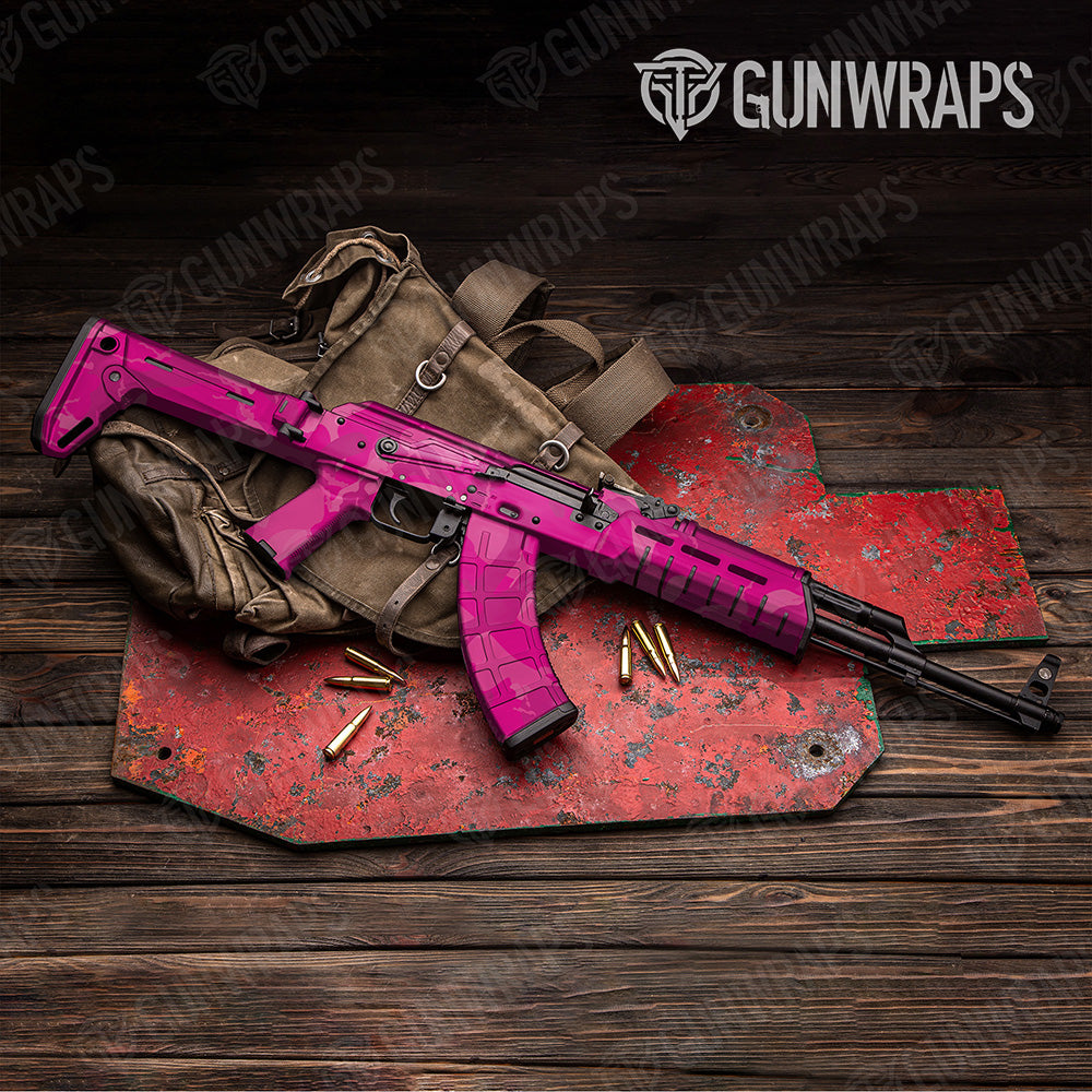 AK-47 Ragged XL Elite Magenta Camo Gun Skin Vinyl Wrap