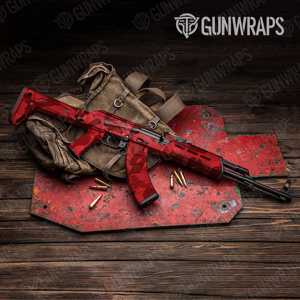 AK-47 Ragged XL Elite Red Camo Gun Skin Vinyl Wrap