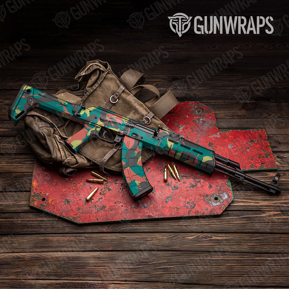 AK-47 Ragged XL Fiesta Camo Gun Skin Vinyl Wrap