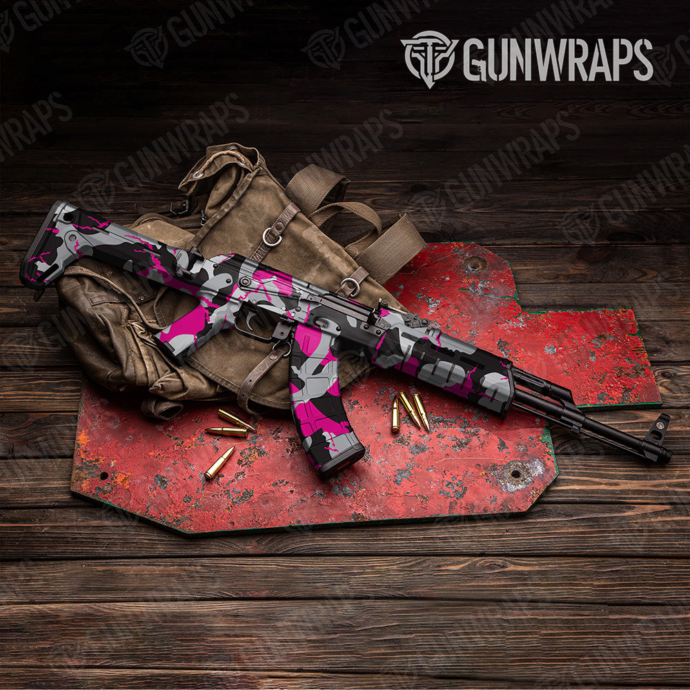 AK-47 Ragged XL Magenta Tiger Camo Gun Skin Vinyl Wrap