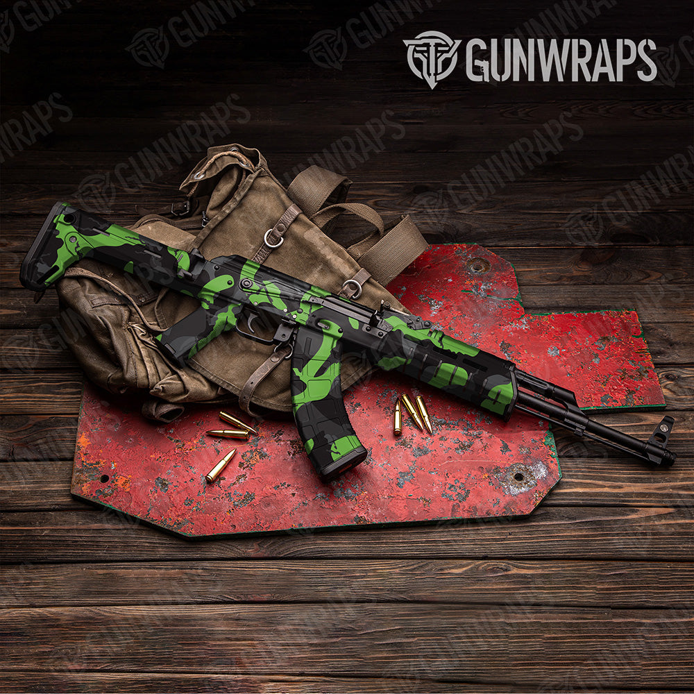AK-47 Ragged XL Metro Green Camo Gun Skin Vinyl Wrap