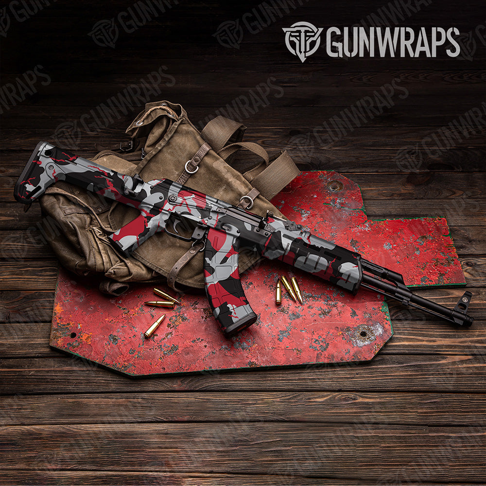 AK-47 Ragged XL Red Tiger Camo Gun Skin Vinyl Wrap