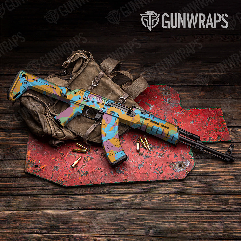 AK-47 Ragged XL Sherbert Camo Gun Skin Vinyl Wrap