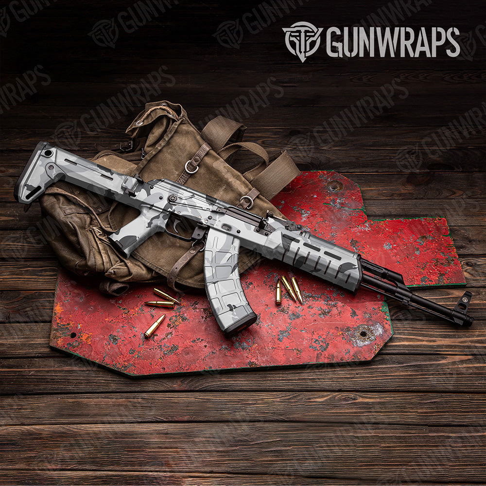 AK-47 Ragged XL Snow Camo Gun Skin Vinyl Wrap