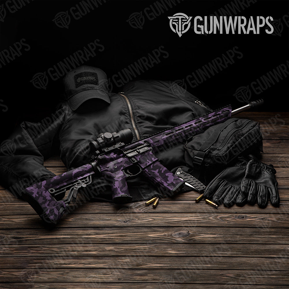 AR 15 Erratic Darkwing Camo Gun Skin Vinyl Wrap