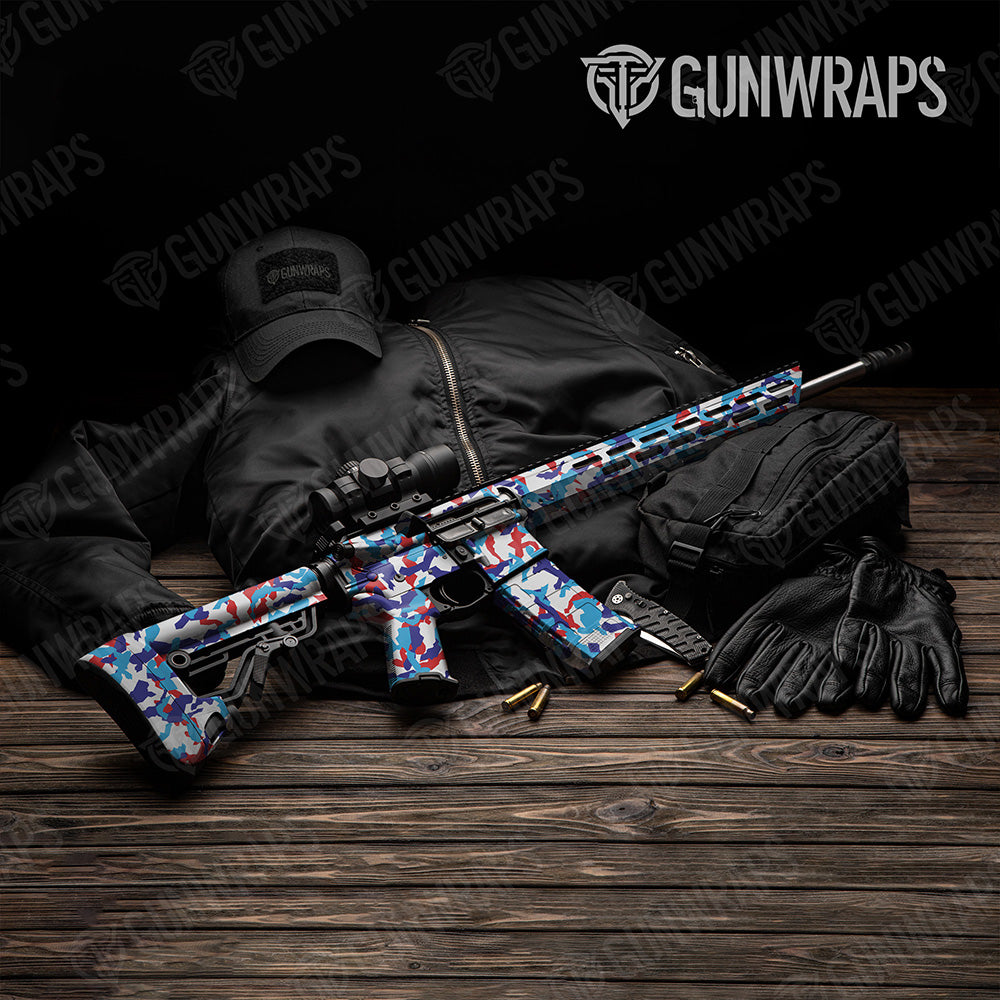 AR 15 Erratic M Series Camo Gun Skin Vinyl Wrap